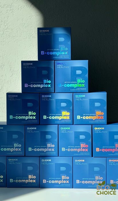 BIO B-COMPLEX Choice - природні вітаміни групи B з магнієм L-треонатом і L-теаніном, 30 саше bio-b-complex фото