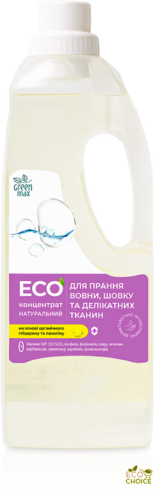 EКОконцентрат натуральний рідкий для прання вовни, шовку та делікатних тканин, 1л ekokontsentrat-shelk фото